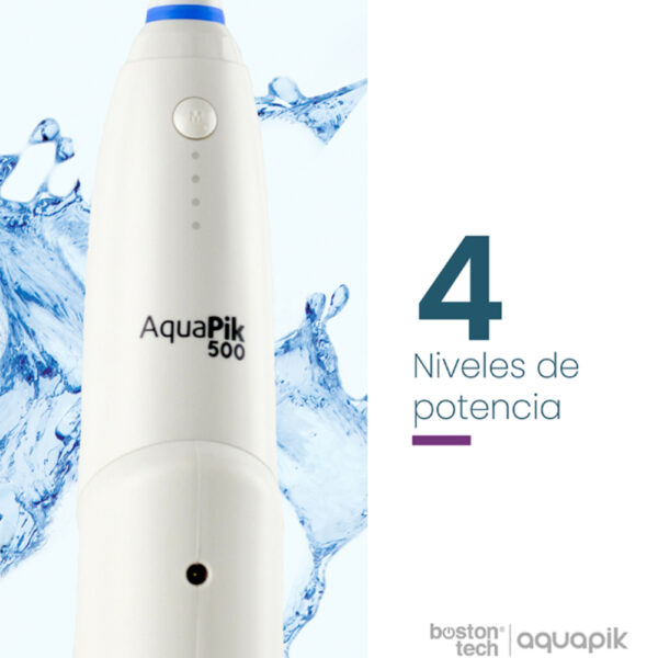 Aquapik 500, tragbare Munddusche,Wiederaufladbare Zahndusche für unterwegs(weiß) (2)