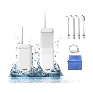 Aquapik Mini, tragbare Munddusche, einziehbarer Wassertank, Wiederaufladbare Zahndusche (1)