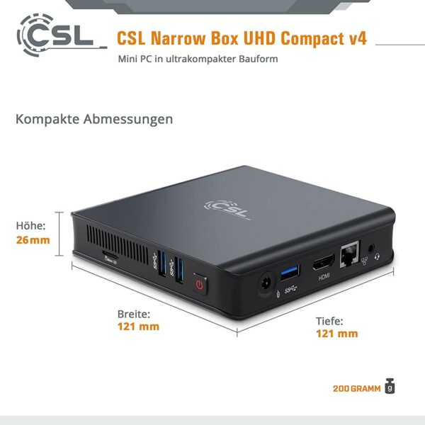 CSL Computer Mini PC  Compact v4 Intel® N4120 4 GB RAM 128 GB eMMC Intel HD (2)