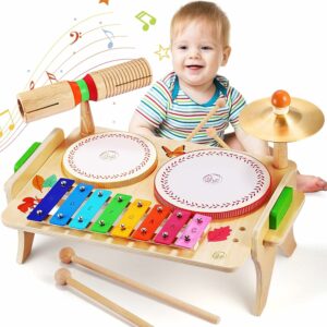 Kinder-Musiktisch-7-in-1-Musikinstrumente-Kleinkinder-Babys-Trommeln-1