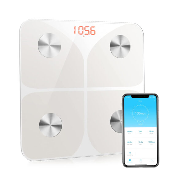 Körperfettwaage Personenwaage Digital Testsieger 2023 Wage Bluetooth mit APP - (1)