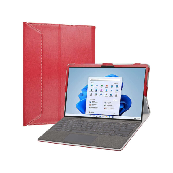 LiuShan Kompatibel mit Microsoft Surface Pro 8 hülle 13 Zoll, Rot (1)
