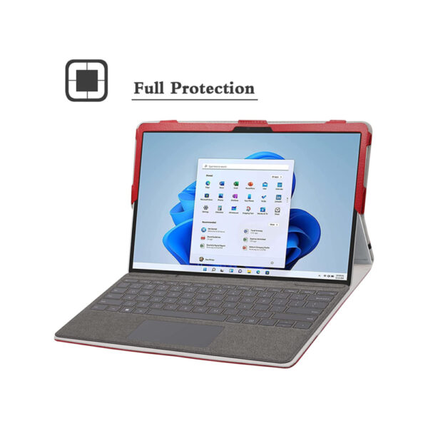 LiuShan Kompatibel mit Microsoft Surface Pro 8 hülle 13 Zoll, Rot (2)