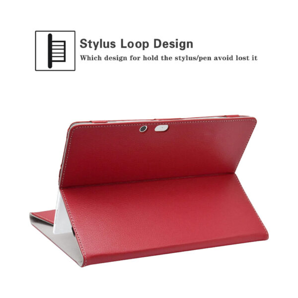LiuShan Kompatibel mit Microsoft Surface Pro 8 hülle 13 Zoll, Rot (4)