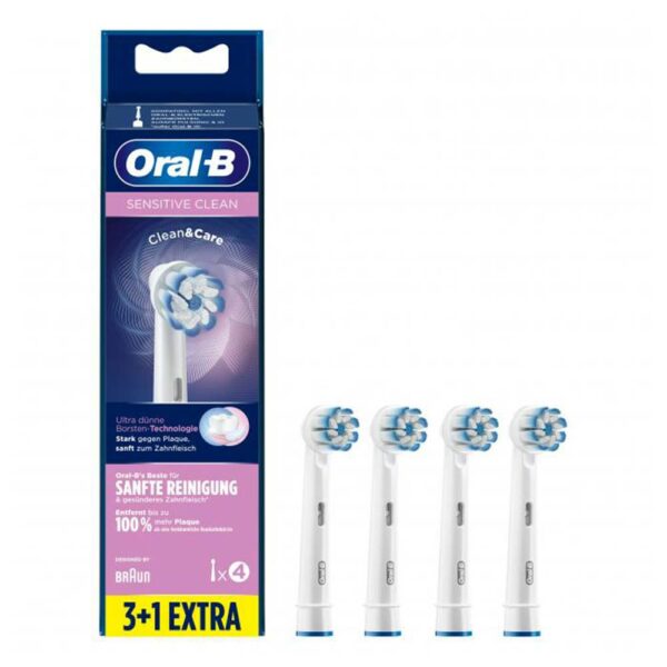 Oral-B-Aufsteckbürsten-3+1-Sensitive-Clean-Clean-&-Care-1