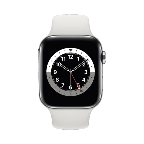 Watch Series 6 GPS + Cellular, 44mm Edelstahl weisses Armban - Silber (1)