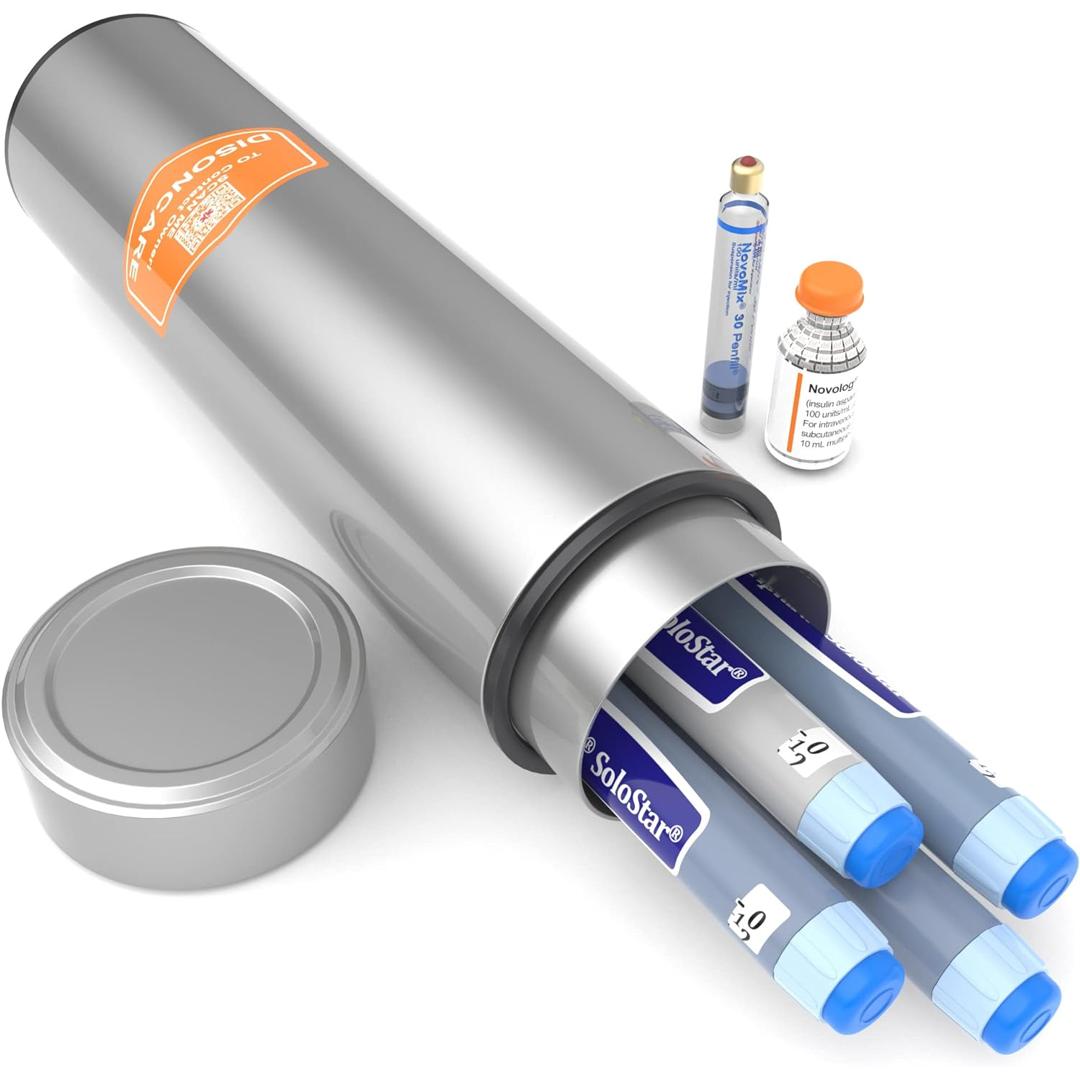Insulin Kühltasche,Insulin Pen Tasche 2-8 Grad, Silver, Karton