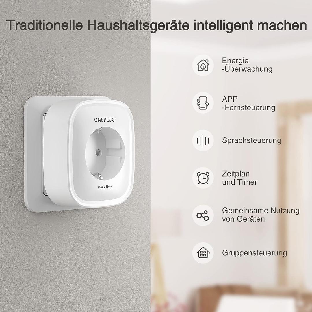 Zigbee Steckdose, WLAN Steckdose mit Strommessung, Outdoor Steckdose