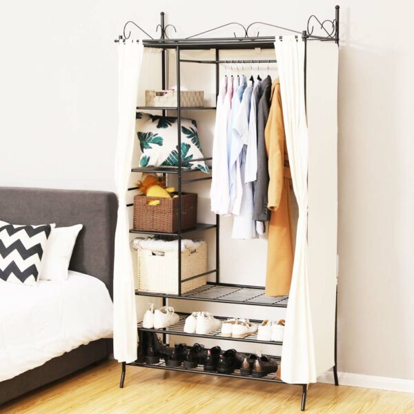 kleiderschrank-faltschrank-garderobe-schwarz-vorhang-weiss-schwarz-metall-2