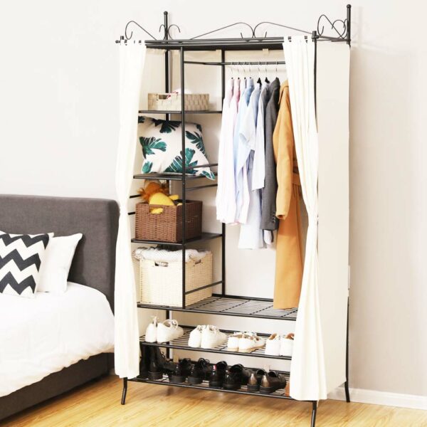 kleiderschrank-faltschrank-garderobe-schwarz-vorhang-weiss-schwarz-metall-3