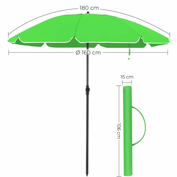 sonnenschirm-strandschirm-160cm-gartenschirm-knickbar-gruen-3