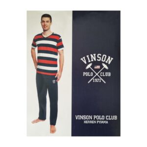 vinson-polo-club-1971-herren-pyjama-m-xxl-blau-rot-weiss-1